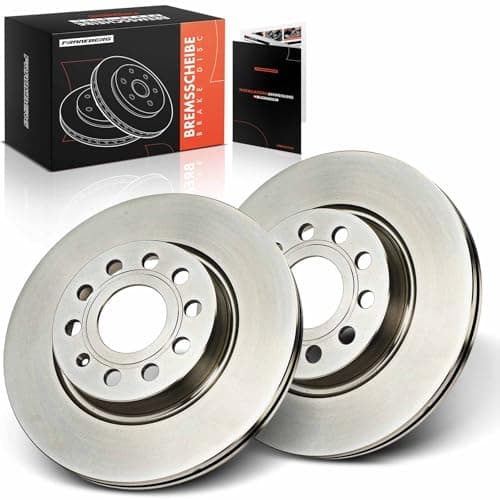 Image of Frankberg Brake Disc Set incl. 2x Discs Front Ventilated Ø280mm Compatible with A3 8P1 Leon 1P1 A3 Sportback 8PA Golf Plus 521 5M1 Replace# 5C0615301,1K0615301AC