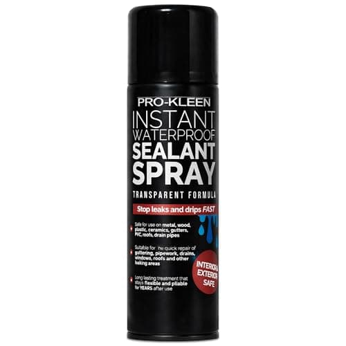 Image of Pro-Kleen Instant Waterproof Sealant Spray - Tough Leak Sealant Spray for Roofs, Pipes, Guttering & More - Transparent & Long-Lasting Formula - Instant Emergency Repair (400ml)