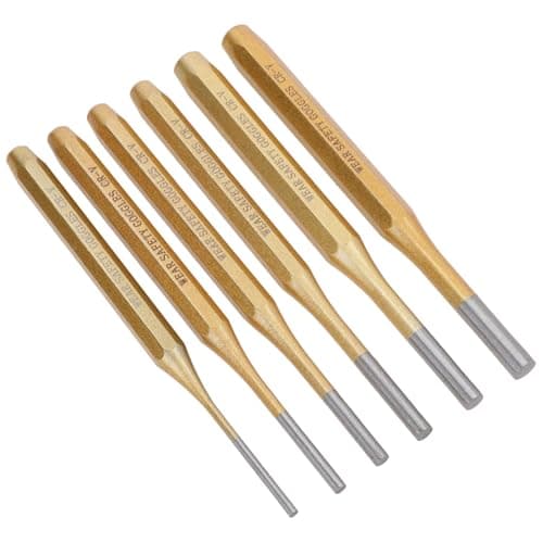 Image of 6pc Parallel Pin Punch 3-8mm Set 6" (150mm) Chrome Vanadium TE714