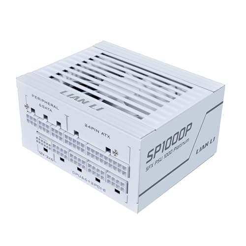 Image of Lian Li SP1000 Platinum - 1000 Watt SFX Form Factor Power Supply with 12V-2x6 Cable - ATX 3.1 & PCIE 5.1 Compliant - Full Modular - 100% Japanese 105C Capacitors - White (SP1000P.W)