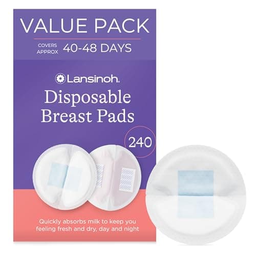 Image of Lansinoh Nursing Pads, 4 Packs of 60 (240 count) Stay Dry Disposable Breast Pads