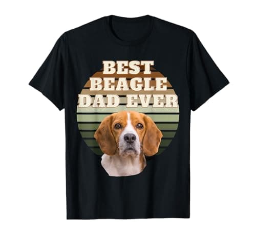 Image of Beagle Owner Gift Dog Lovers Vintage Sunset Best Beagle Dad T-Shirt