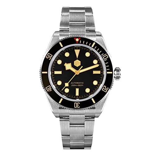 Image of San Martin NH35 SN008 Vintage Diver Men Watch Sapphire Glass Stainless Steel Automatic Mechanical Wristwatches, color 2