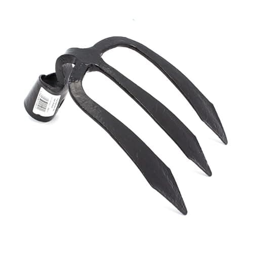 Image of Steel Potato Digging Hoe Hook, 3-Prong Garden Tool, Handle Not Included, Black Powder Coated