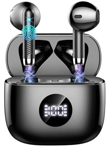 Image of Wireless Earbuds, Bluetooth 5.4 Headphones in Ear with 4 ENC Noise Cancelling Mic, Bluetooth Earbuds 40Hrs Playtime, Wireless Earphones with HiFi Stereo Deep Bass, IP7 Waterproof, USB-C Fast Charge