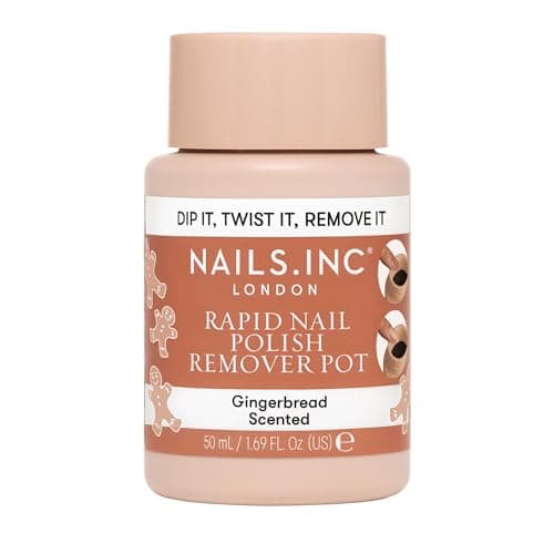 Image of Nails.INC Rapid Nail Polish Remover Pot, Formulated with Collagen to Promote Nail Strength and Growth, Gingerbread Scented, Acetone Free, Cruelty Free, Vegan, 50ml