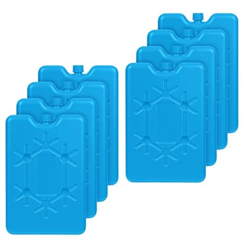 Image of Flintronic 8 Pack Freezer Blocks, Reusable Ice Pack for Coolers, Ultra Cooling Ice Blocks, Extra Long Cooling Time for Cool Bag, Cool Box, 200ml