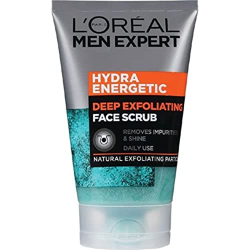 Image of L'Oreal Paris Men Expert Face Scrub, Hydra Energetic Deep Exfoliating Face Wash for Men 100 ml