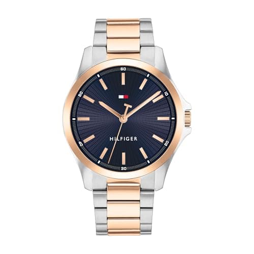 Image of Tommy Hilfiger Three Hand Quartz Movement Watch for Men with Two-Tone Stainless Steel Bracelet - 1792193