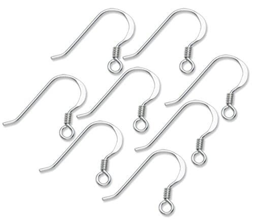 Image of Heather Needham Silver 8 Pieces (4 Pairs) Genuine 925 Sterling Silver Ear Wires - Earring Wires - Fish Hooks for Drop Earrings. Silver Earwires Gift Boxed EW/4