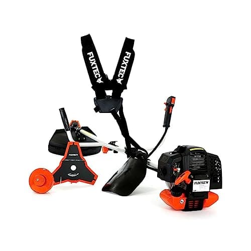 Image of FUXTEC FX-MS152 Petrol Strimmer & Brush Cutter | Petrol Grass Trimmer with Powerful 52cc 2-Stroke Engine, 2-in-1 Line & Blade System