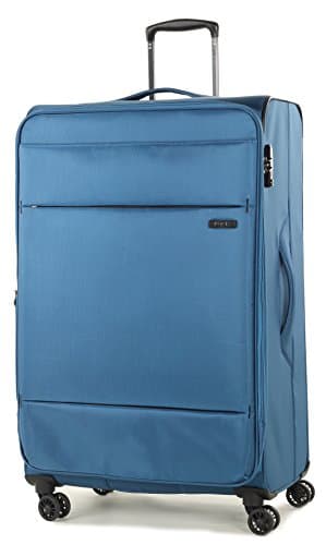Image of Rock 55cm Deluxe-Lite Super Lightweight 8 Wheel Spinner Luggage Teal Small