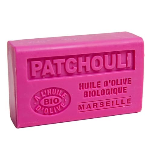 Image of Label Provence Nature Savon de Marseille - Nourishing French Soap Made With Pure Organic Olive Oil and Shea Butter - Patchouli Fragrance - 125 Gram Bar