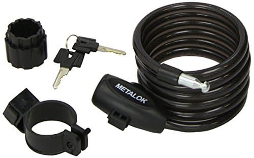 Image of Metalok Superflex 1008 Coil Cable Lock, Black, 180 x 10 mm
