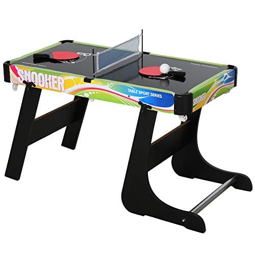 Image of HOMCOM Folding Multi Gaming Table 4 in 1 Hockey, Football Table, Table Tennis, Billiards For Play Fun