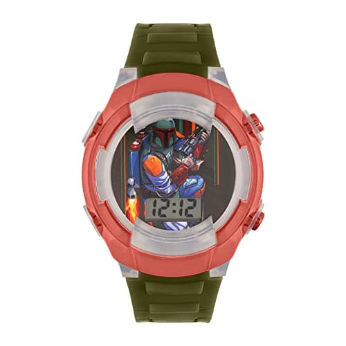 Image of Star Wars Children's Boba Fett Theme LCD Digital Watch - BOB4002