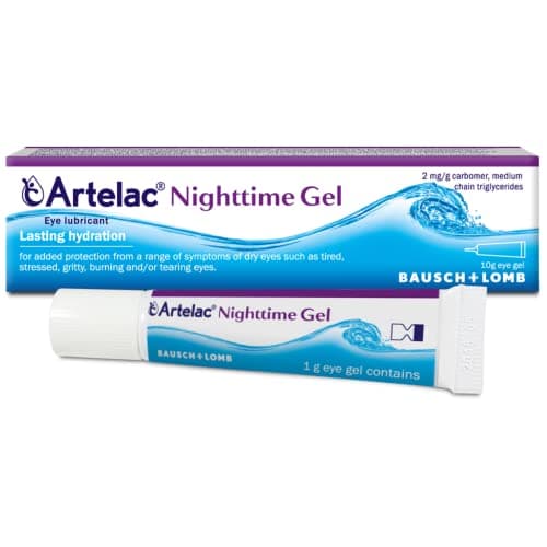 Image of Artelac Nighttime Gel, by Bausch Plus Lomb, Night Time Eye Gel for Dry Eyes, Long-Lasting Relief for Irritated, Gritty, Carbomer Eye Gel, 10g