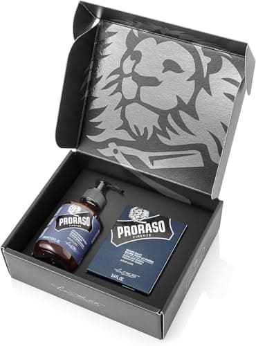 Image of Proraso Azur Lime Beard Care Kit for Men (Duo Set) - Luxurious Beard Care Gift Set With Moisturising Beard Wash and Beard Balm, Made in Italy