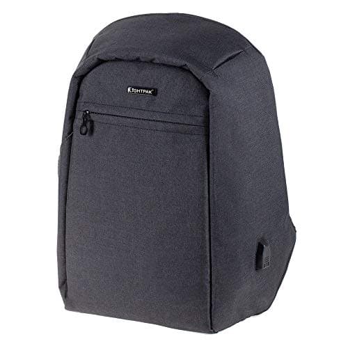 Image of Lightpak Safepak Laptop Backpack Made of 600D Nylon for 15 Inch Notebook, Anti-Theft, USB Charging Port