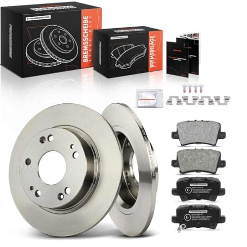 Image of Frankberg Brake Kit incl. 2x Brake Disc + 4x Brake Pad Rear Compatible with Civic VIII Hatchback FK FN 2005-2012 Replace# 43022SM.G.E00, 43022SM.G.E02