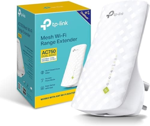 Image of TP-Link RE220 WiFi Extender Booster, Dual-Band AC750 Mbps Range Extender Repeater with Ethernet Port, Connect Wired Devices, Works as a Wireless Adapter, Connect up to 32 Devices,Simple Two-Step Setup