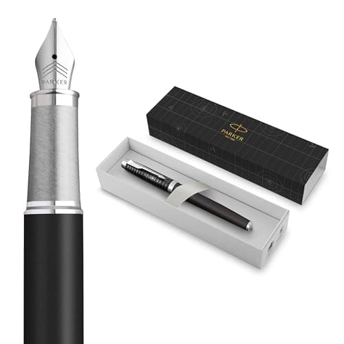 Image of Parker IM Premium Fountain Pen | Legacy of Flight Collection | Chrome Trim | Medium Nib with Blue Ink Refill | Gift Box