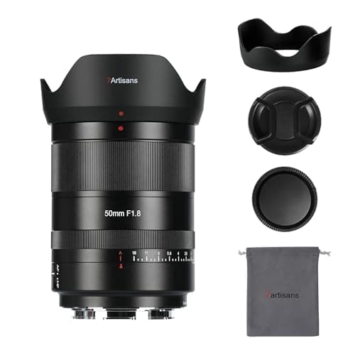 Image of 7artisans AutoFocus 50mm F1.8 Full Frame Lens,F1.8 Large Aperture,Support Automatic/Manual Aperture and Face/Eye Recognition,Compatible for Leica/Panasonic LUMIX S Series/Sigma L S9 Serise,Black