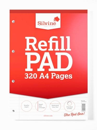 Image of Silvine 320 Page A4 Refill Pad - Lined with Margin (Single)
