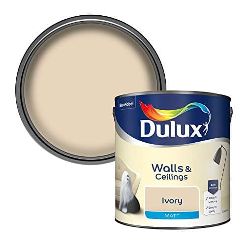 Image of Dulux Matt Emulsion Paint For Walls And Ceilings - Ivory 2.5 Litres