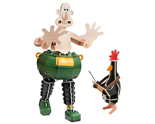 Image of Build Your Own Wallace & Gromit Techno Trousers I Wrong Trousers I Includes Feathers McGraw | 76 Pieces I Fun Gift , & & Families Age 8+ | Eco Friendly Cardboard Slot Together Kit, (BYOMB 014)
