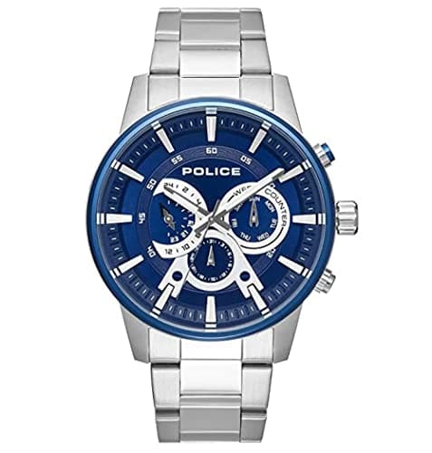 Image of Police Mens Quartz Watch, Multi dial Display and Stainless Steel Strap PL.15523JSTBL/03M
