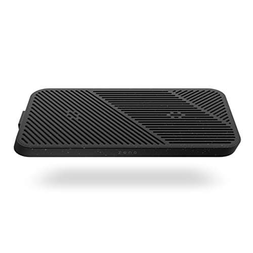 Image of Zens Modular Dual Wireless Charger Main Station, 15W Wireless Charger for iPhone, AirPods, Qi Compatible Devices, Includes 65W Power Adapter (EU, UK, US) and 1.5M Integrated Cable, Black