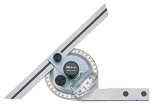 Image of Mitutoyo 187-904-10, Universal Bevel Protractor, 6" Blade, 5 Minute Vernier Resolution