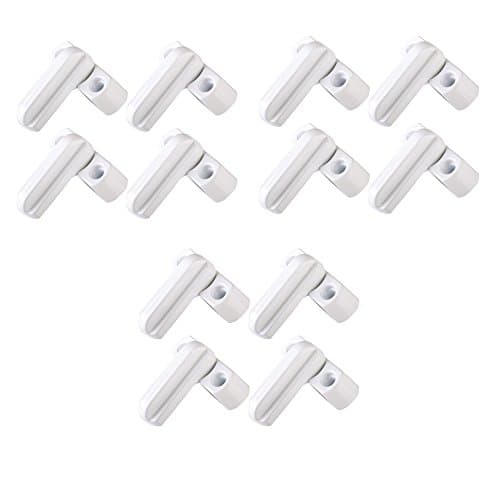 Image of 4pcs/8pcs/12pcs Sash Blocker Window Jammer - White Zinc Cast Alloy - Extra Security Locks for UPVC/PVC Door/Window Restrictor Lock (12)