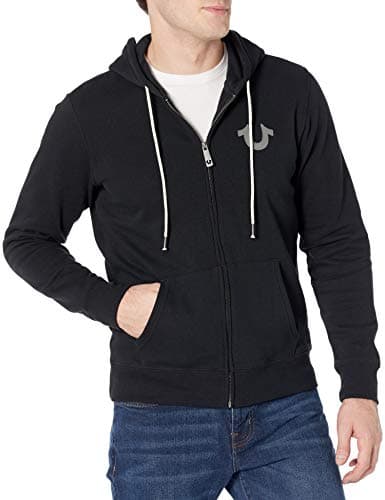 Image of True Religion Men's Logo Buddha Zip Hoody, Black, XL