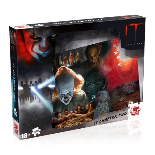 Image of Winning Moves Stephen King's IT Chapter 2 1000-Piece Jigsaw Puzzle Game, Piece together Pennywise from Stephen King's IT, Horror Puzzle Game for adults, gift for ages 18 plus