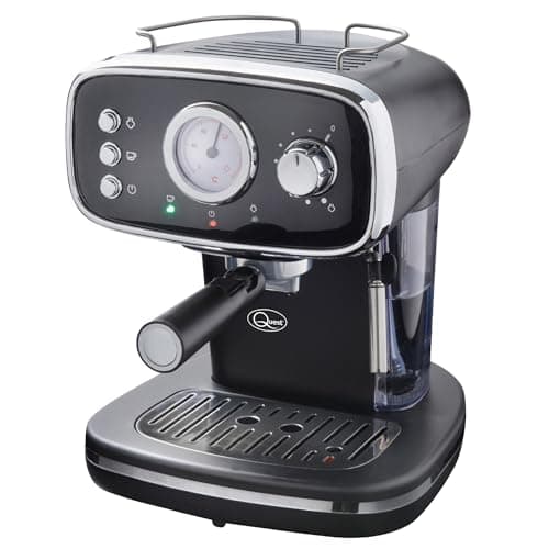 Image of Quest 36569 Espresso Coffee Machine With Milk Frother / 1.2L Water Tank and Drip Tray/Steam Ready and Temperature Indicator/For Ground Coffee Beans / 15 Bars of Pressure