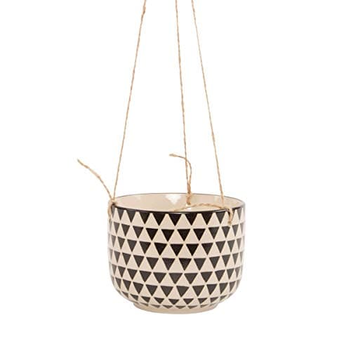Image of Sass & Belle Black Geo Isla Hanging Planter