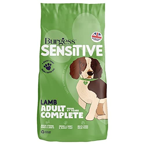 Image of Burgess Sensitive Adult Dog Lamb & Rice 12.5kg Wholesome Complete Dry Dog Food with British Lamb Hypoallergenic Rice Source of Carbohydrate Essential Nutrients & Omega Fatty Acids