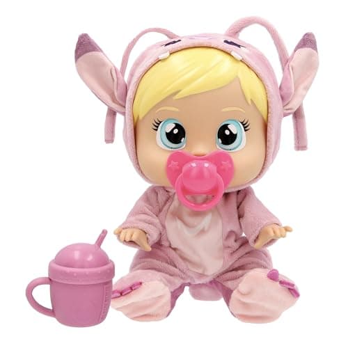 Image of CRY BABIES DISNEY ANGEL Nurturing Doll Cry Babies Loving Care Inspired By Angel From Stitch Movie, Includes 3 Accessories And Cries Real Tears Kids Age 3+ and up