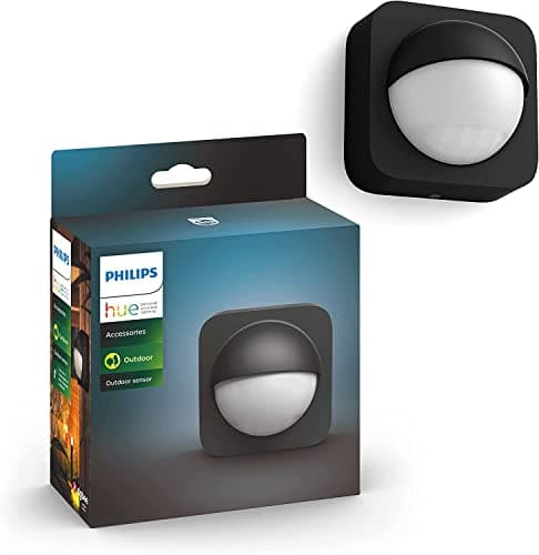 Image of Philips Hue Outdoor Motion Sensor. Smart Lighting Accessory for Outdoor Light Control. Patio, Terrace, Garden.