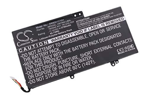 Image of vhbw Replacement Battery compatible with HP Pavilion 13-B132TU, 13-b200, 13-B200NP, 13-B201NP Laptop (3750mAh, 11.1V, Li-Polymer)