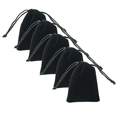 Image of SmartDealsPro Set of 5 3.5 x 5" Durable Velvet & Satin Carry Bag w/Drawstring for Dice Jewelry Gift Packaging