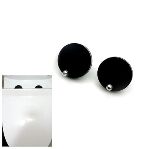 Image of 2Pcs/lot Black Matt Stainless Steel Toilet Seat with Top Fix Hinge Soft Release Quick Fit for Home Bathroom Accessories