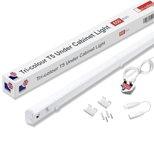 Image of Morris LED Under Cabinet Light Linkable 3 Colours in 1 3000k/4000k/6500k Kitchen Light - UK Plug Included - 288mm, 550mm, 850mm,1150mm (850mm, 1Pack)