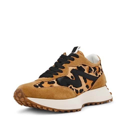 Image of Steve Madden Women's Campo Sneaker, Leopard/Tan, 5.5 UK
