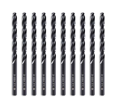 Image of DelitonGude 3.0 mm HSS M35 Cobalt Twist Drill Bit High Speed Steel Set 10,Suitable for Steel,Stinless Steels, Cast Iron and Other Metals (UK-3.0 mm)