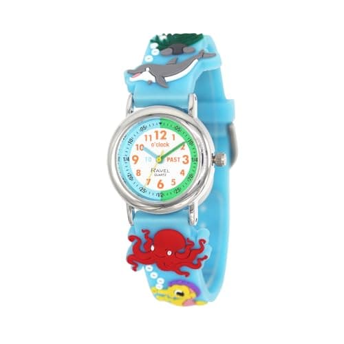 Image of Ravel Children's Blue Sealife Time Teacher Watch - Analogue Quartz - R1513.98