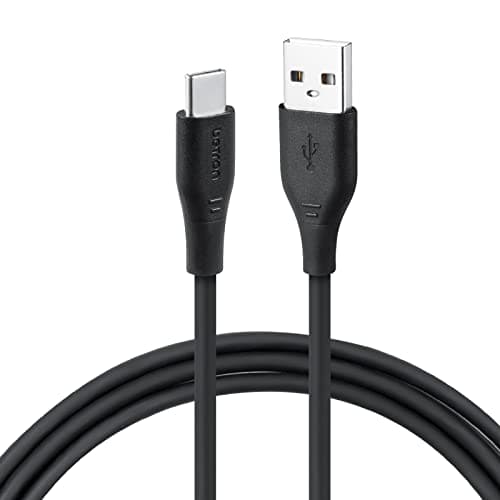 Image of Betron USB C Charger Cable, 2 Metre, 3.1A, Fast, Compatible with iPhone, Samsung (Black)