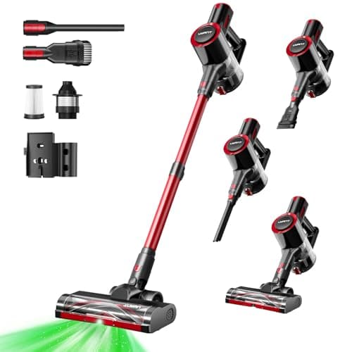 Image of uwant 8-in-1 Cordless Vacuum Cleaner with 50min Runtime 35Kpa Powerful Suction Vacuum Cleaners for Home Anti-Tangle Stick Vacuum for Pet Hair,Carpet and Hard Floors